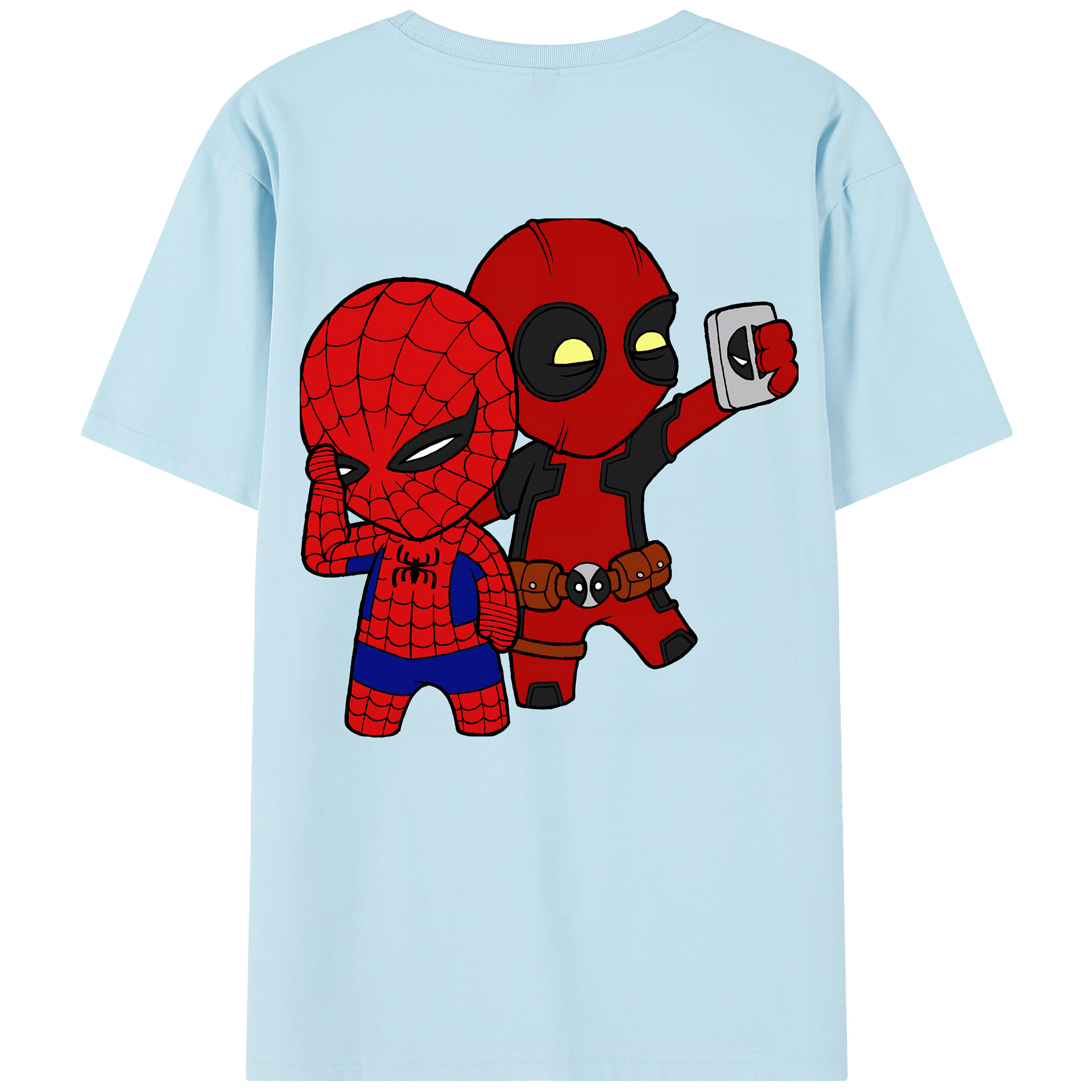 （画像用） Deadpool デッドプール 綿100％半袖Tシャツ（背面プリント）